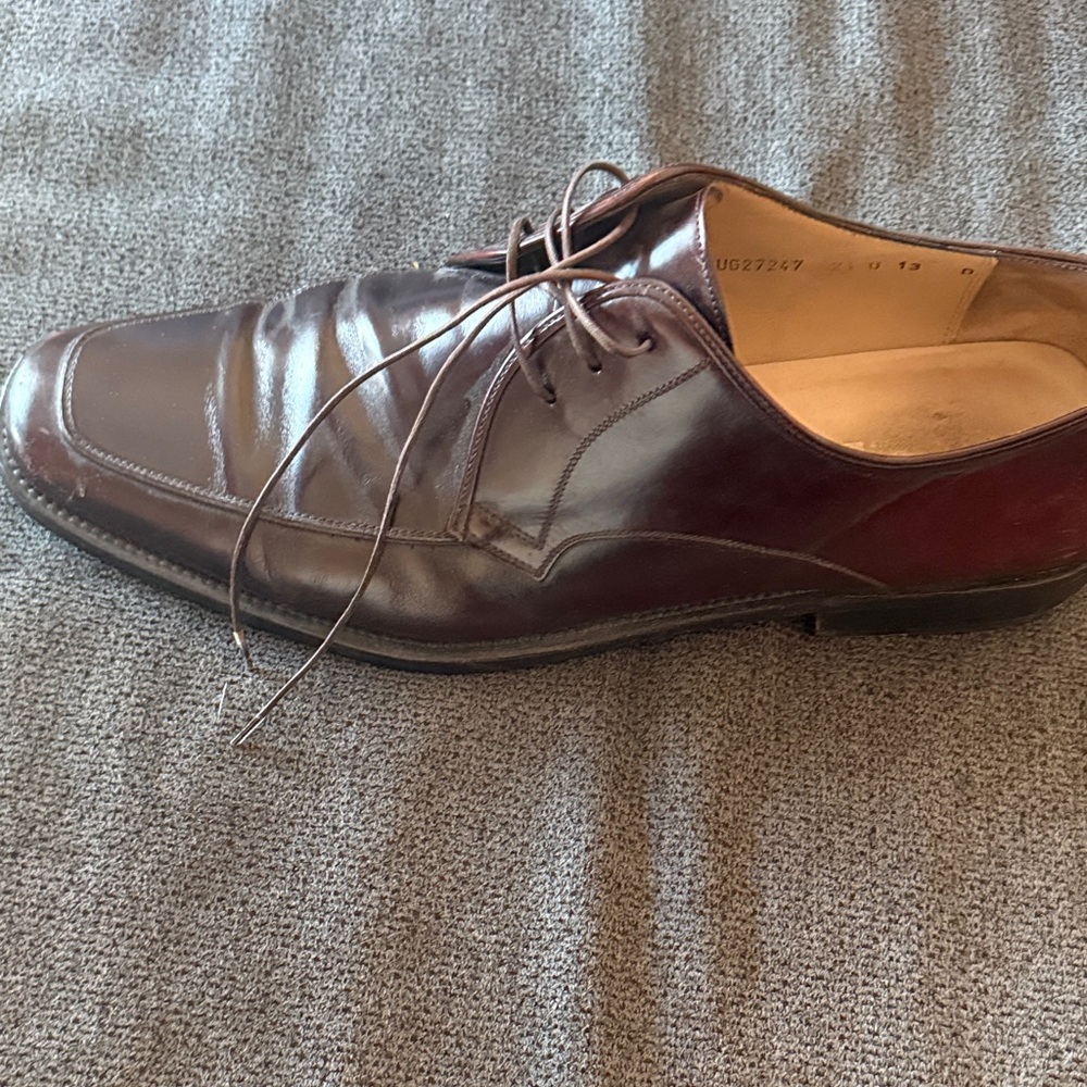 Salvatore Ferragamo Dark Brown Leather Oxfords